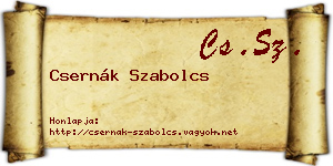Csernák Szabolcs névjegykártya