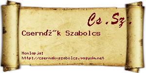 Csernák Szabolcs névjegykártya